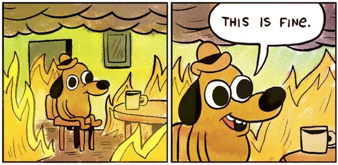 This is fine, just burning